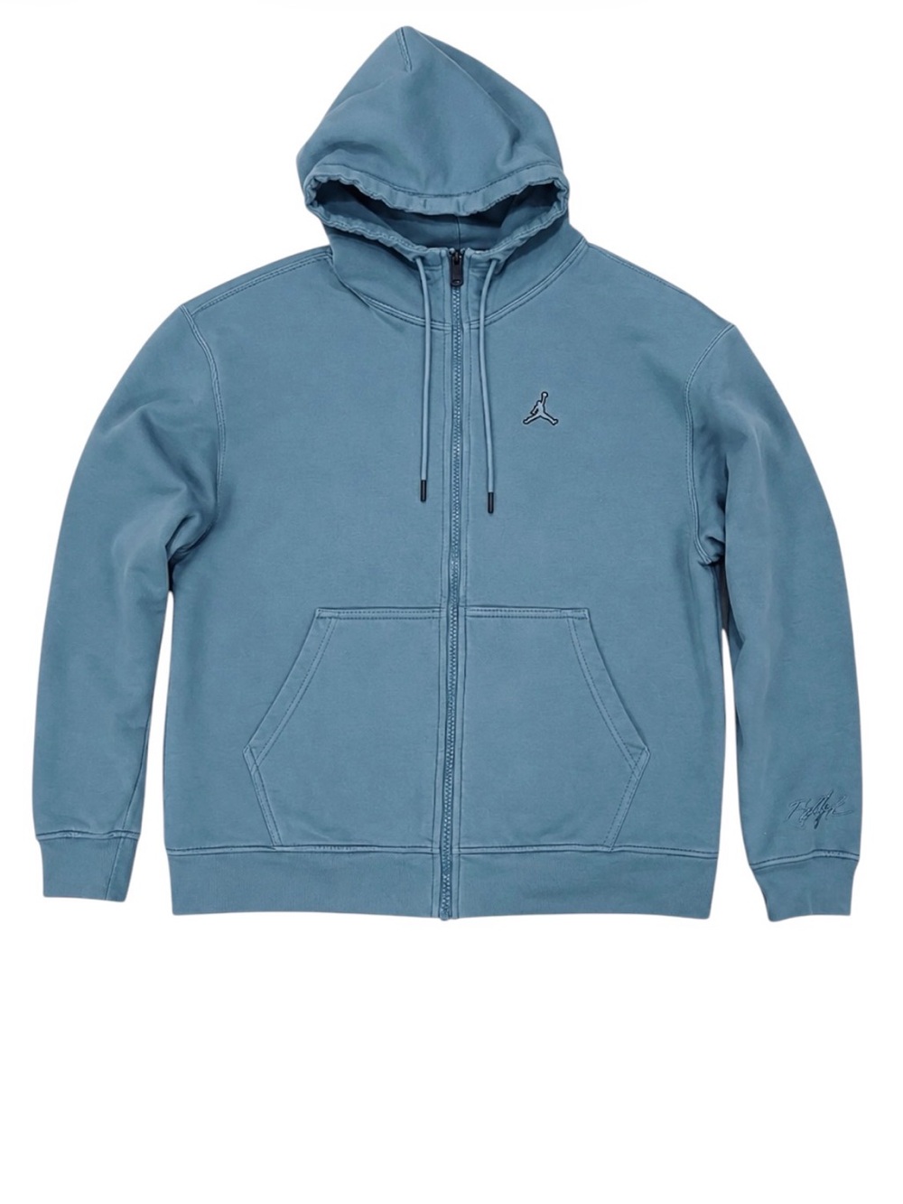 Jordan Jumpman Full Zip Hoodie Blue Size Large Embroidered Logo Streetwear